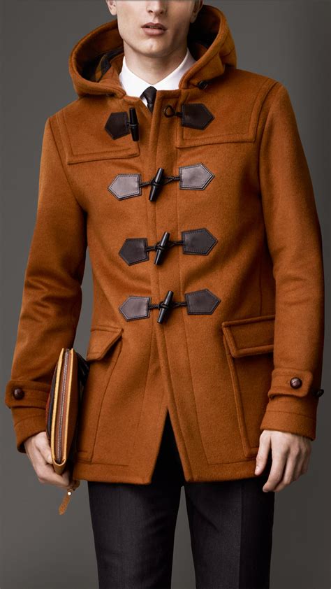 burberry pea coat hoodie|burberry men's duffle coat.